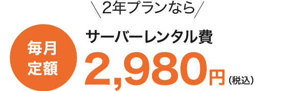 サーバーレンタル費　2980円